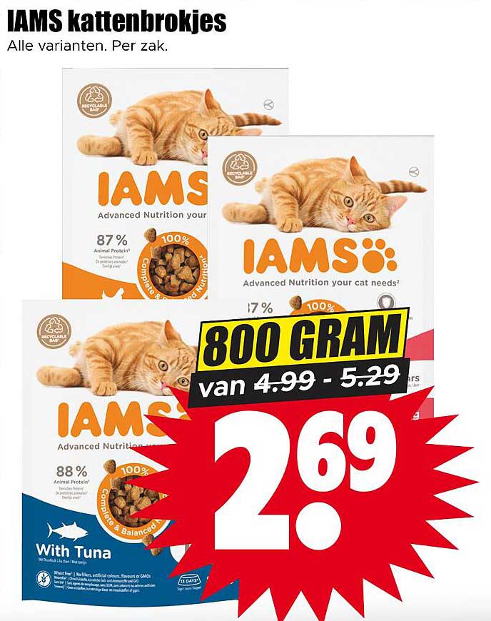 IAMS kattenbrokjes 800 gram