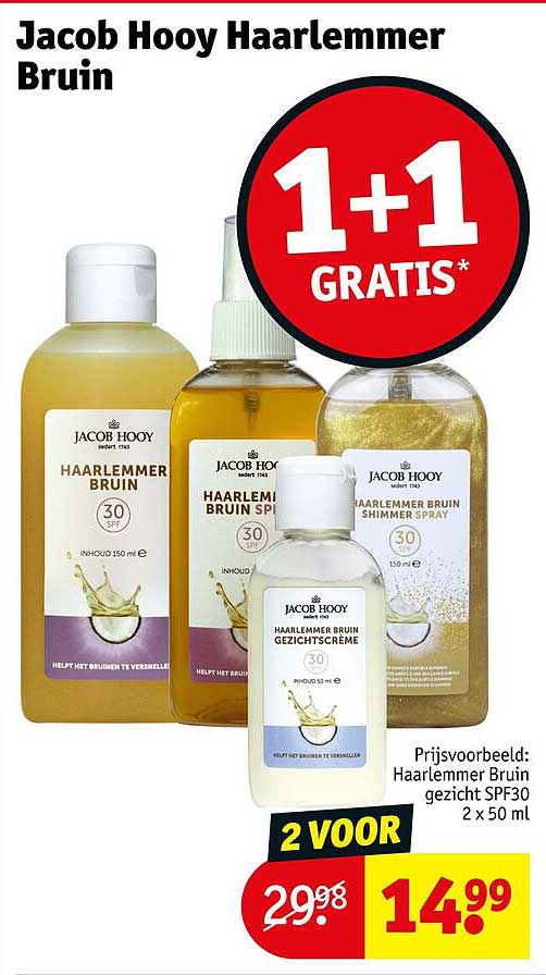 Jacob Hooy Haarlemmer Bruin 1+1 gratis
