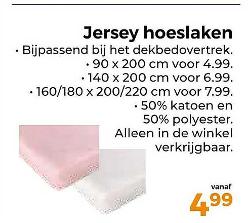 Jersey hoeslaken