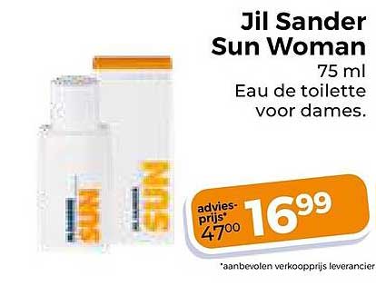 Jil Sander Sun Woman 75 ml Eau de toilette voor dames.
