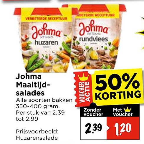 Johma Maaltijd-salades 50% KORTING