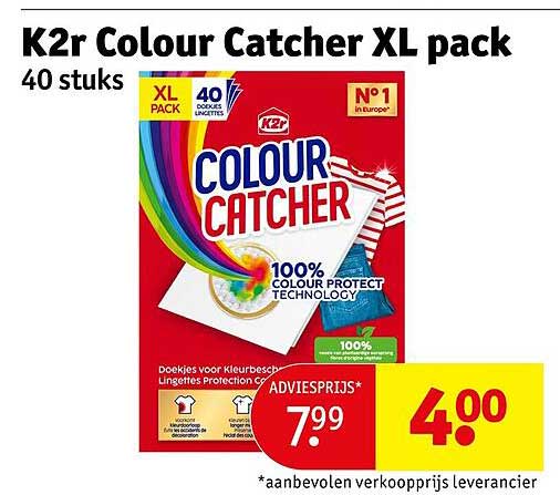 K2r Colour Catcher XL pack 40 stuks