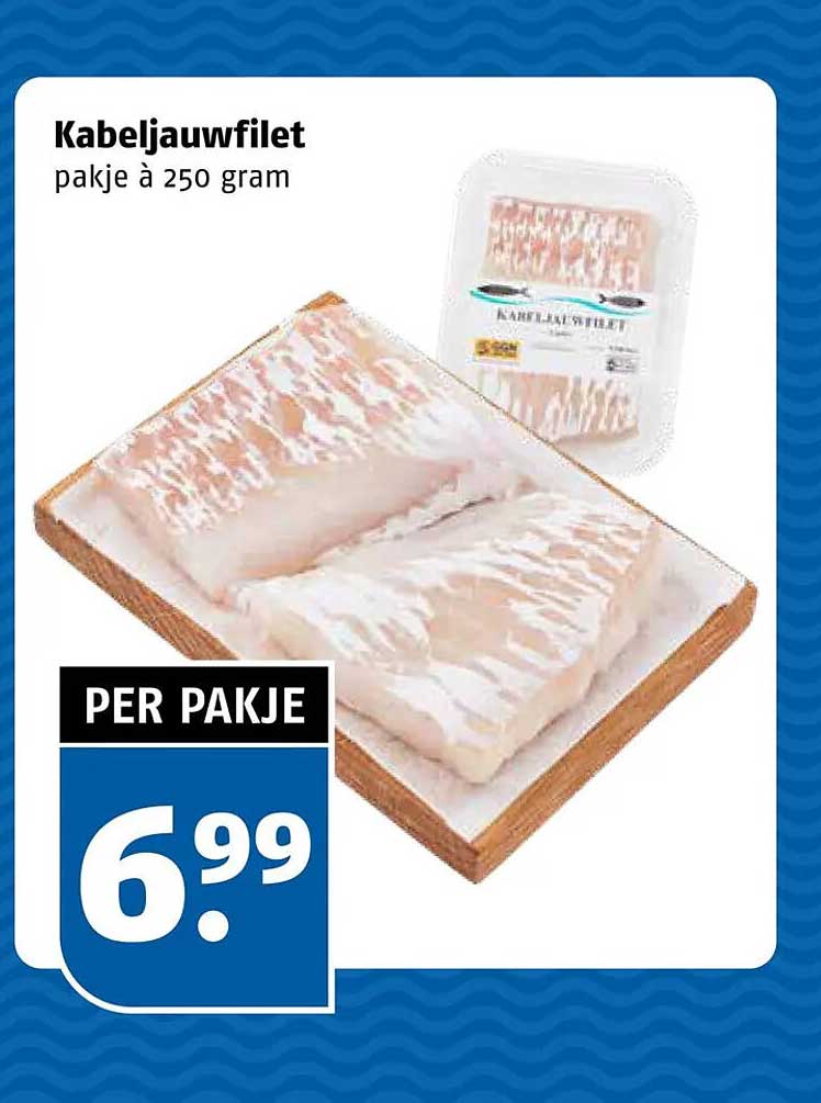 Kabeljauwfilet pakje à 250 gram
