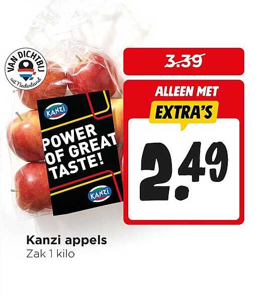 Kanzi appels Zak 1 kilo ALLEEN MET EXTRA’S