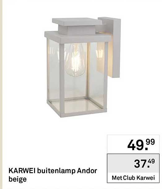 KARWEI buitenlamp Andor beige
