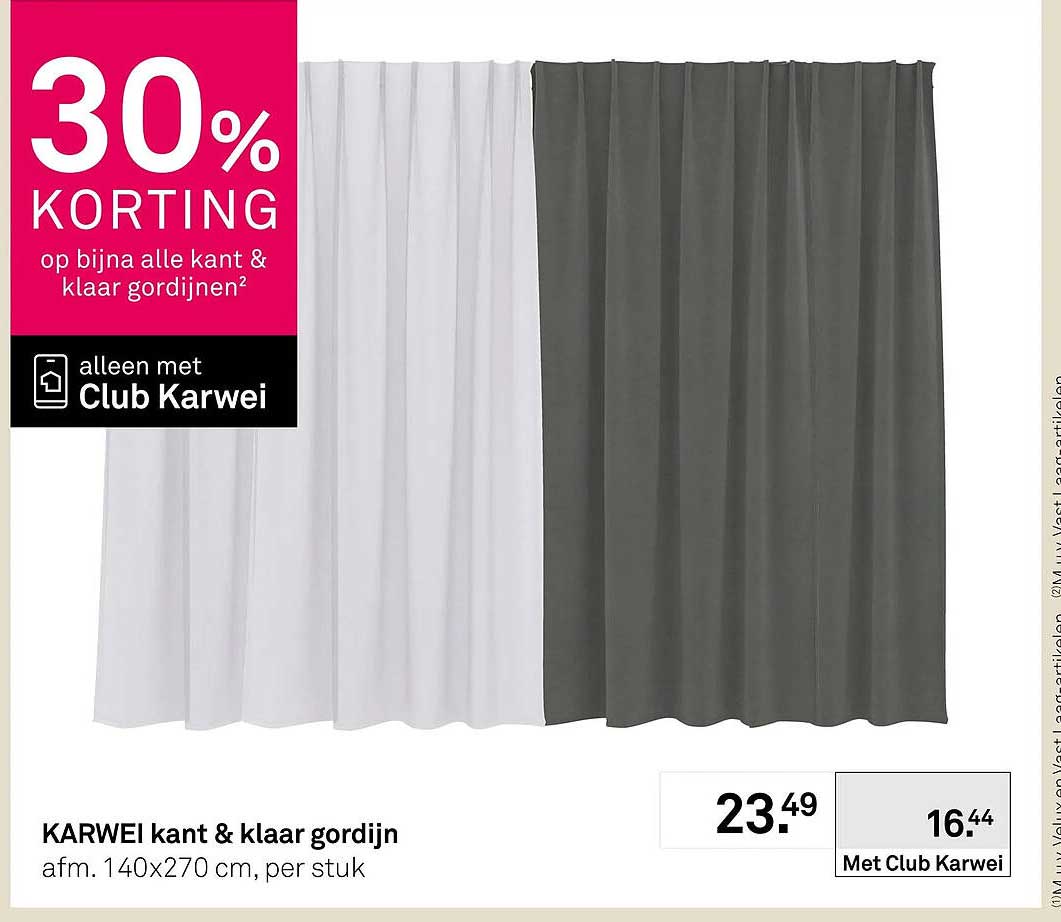 KARWEI kant & klaar gordijn
