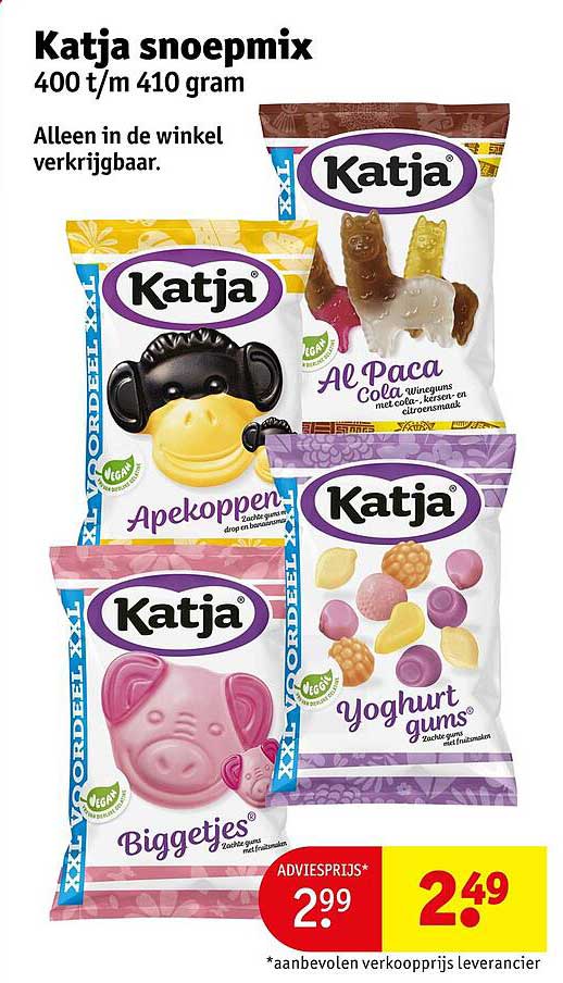 Katja snoepmix 400 t/m 410 gram