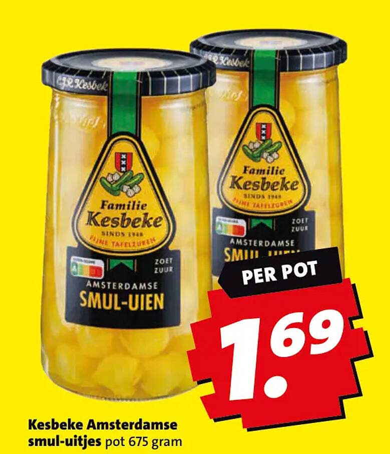 Kesbeke Amsterdamse smul-uitjes pot 675 gram