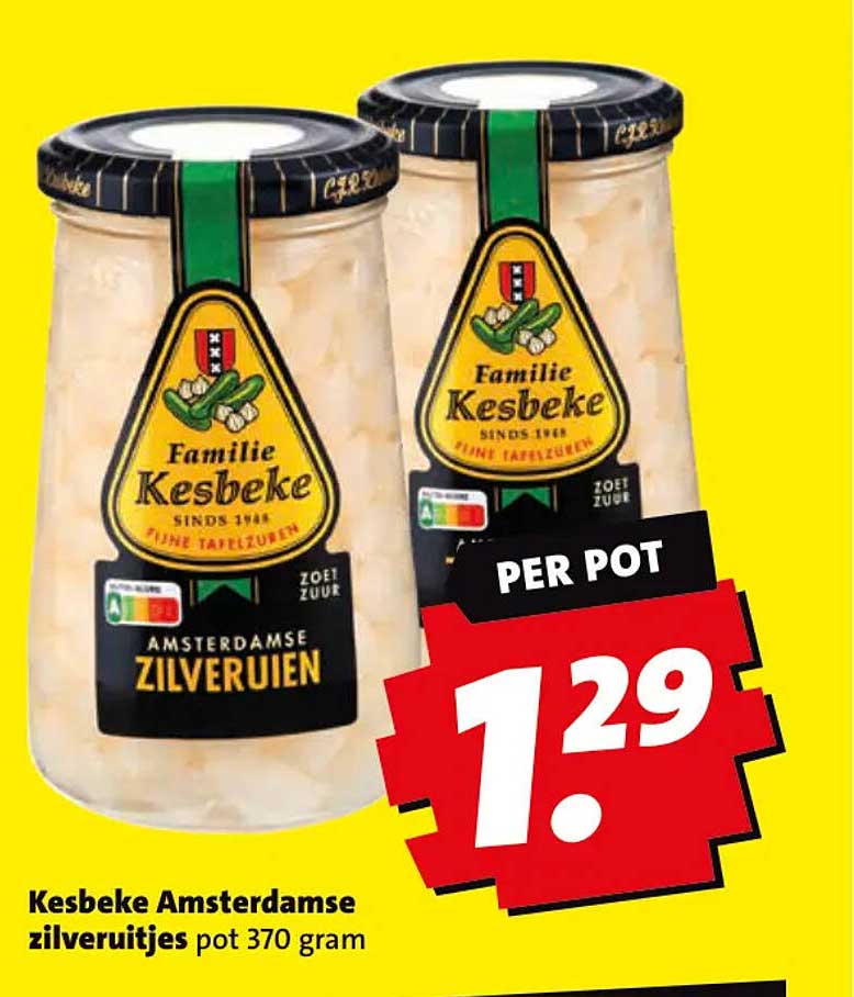 Kesbeke Amsterdamse zilveruitjes pot 370 gram