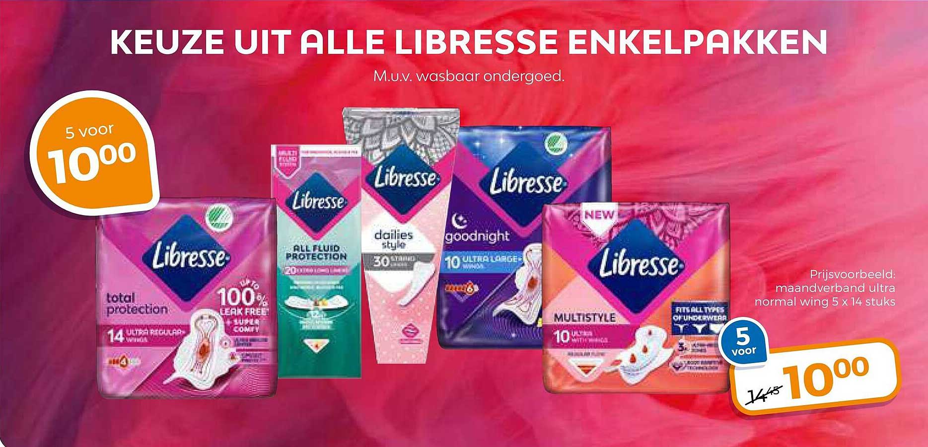 Keuze uit alle Libresse enkelpakken