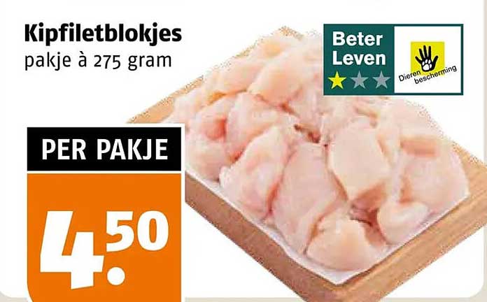 Kipfiletblokjes pakje à 275 gram