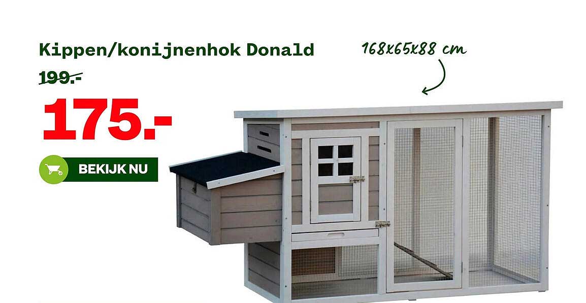 Kippen/konijnenhok Donald