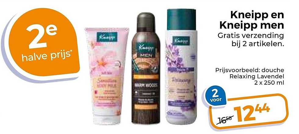 Kneipp en Kneipp men Gratis verzending bij 2 artikelen. 2e halve prijs