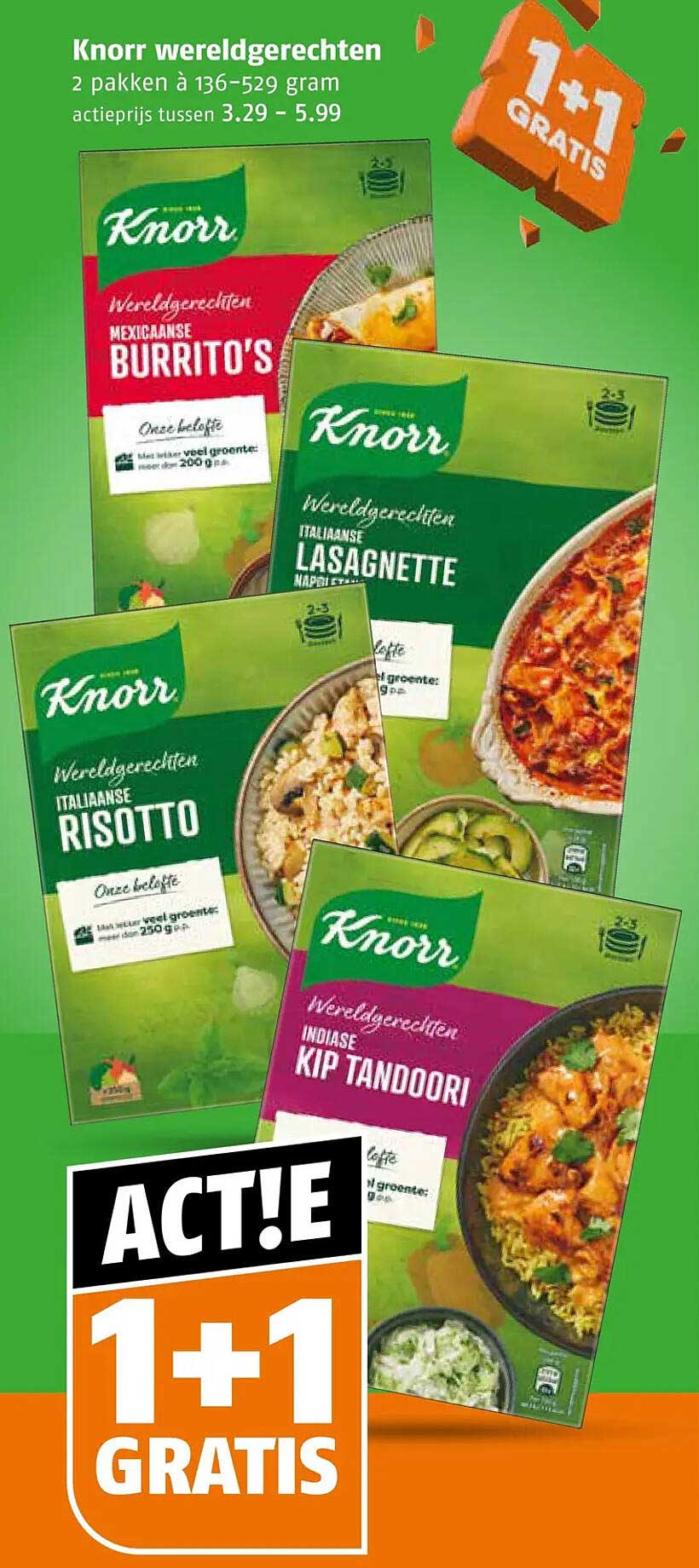 Knorr wereldgerechten 1+1 gratis