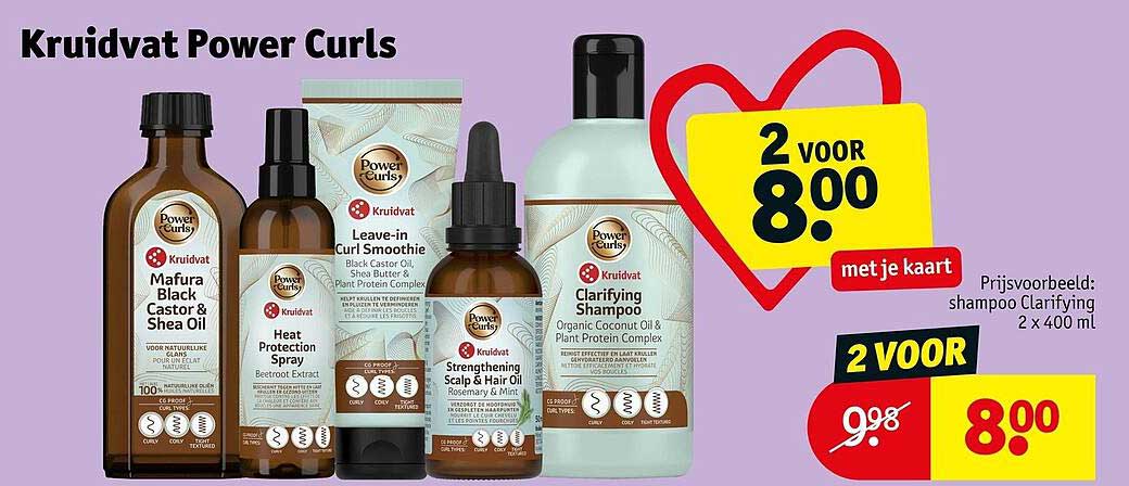 Kruidvat Power Curls 2 voor 8.00 met je kaart