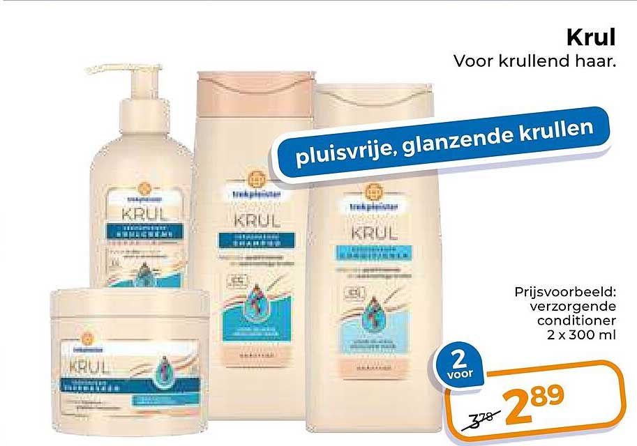 Krul pluizvrije, glanzende krullen