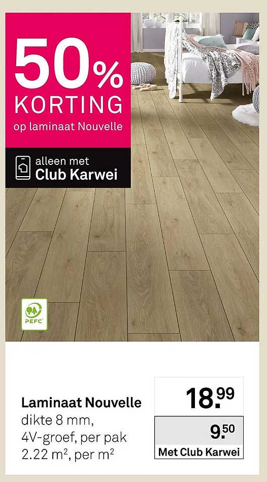 Laminaat Nouvelle 50% KORTING op laminaat Nouvelle alleen met Club Karwei