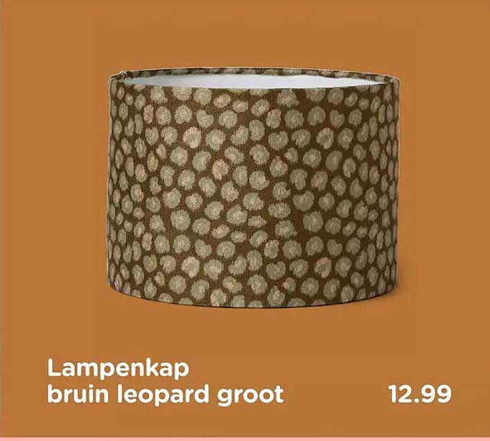 Lampenkap bruin leopard groot
