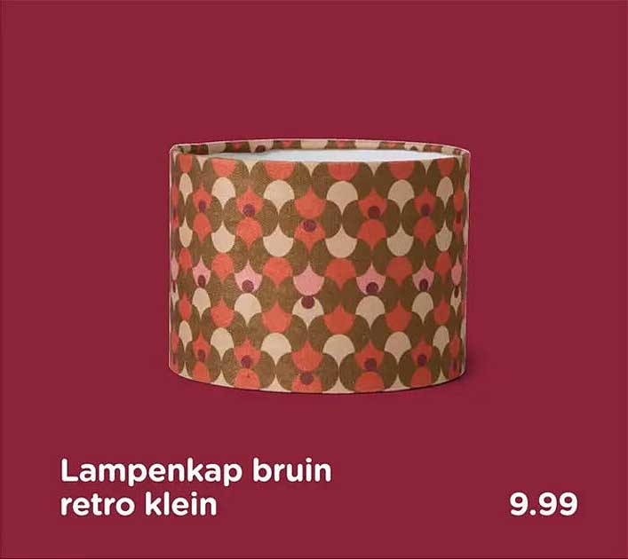 Lampenkap bruin retro klein
