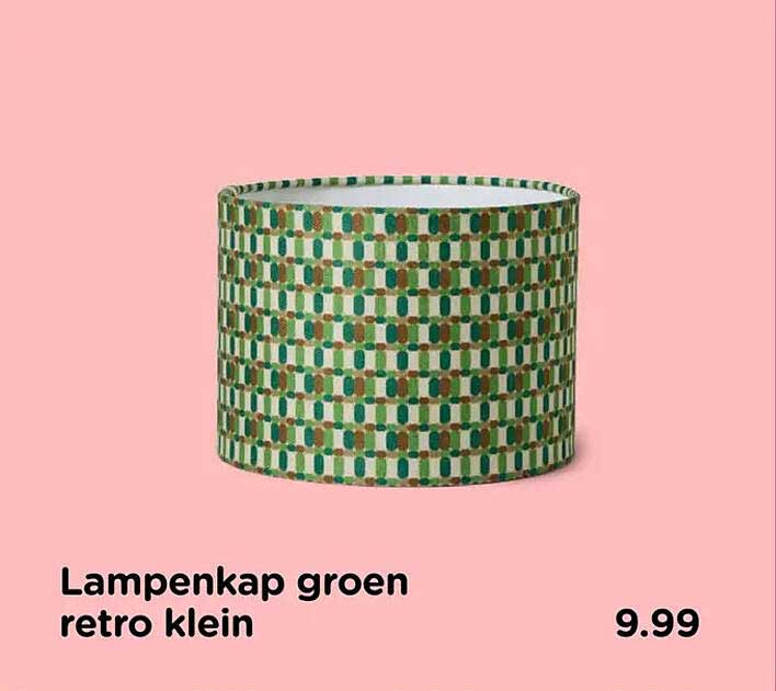 Lampenkap groen retro klein