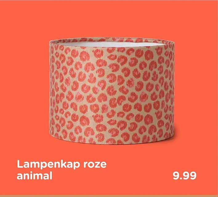 Lampenkap roze animal