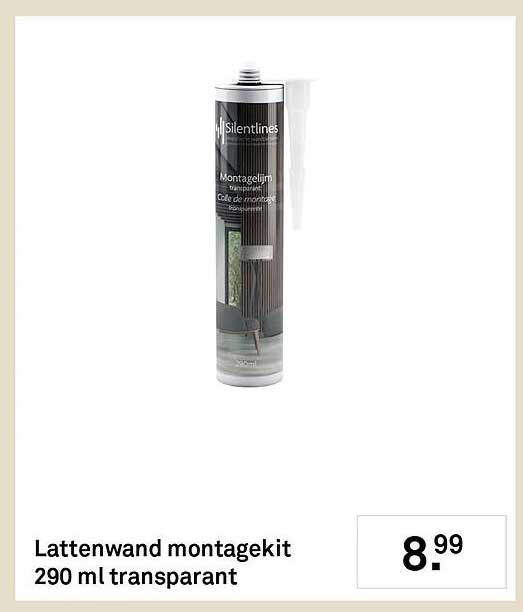 Lattenwand montagekit 290 ml transparant