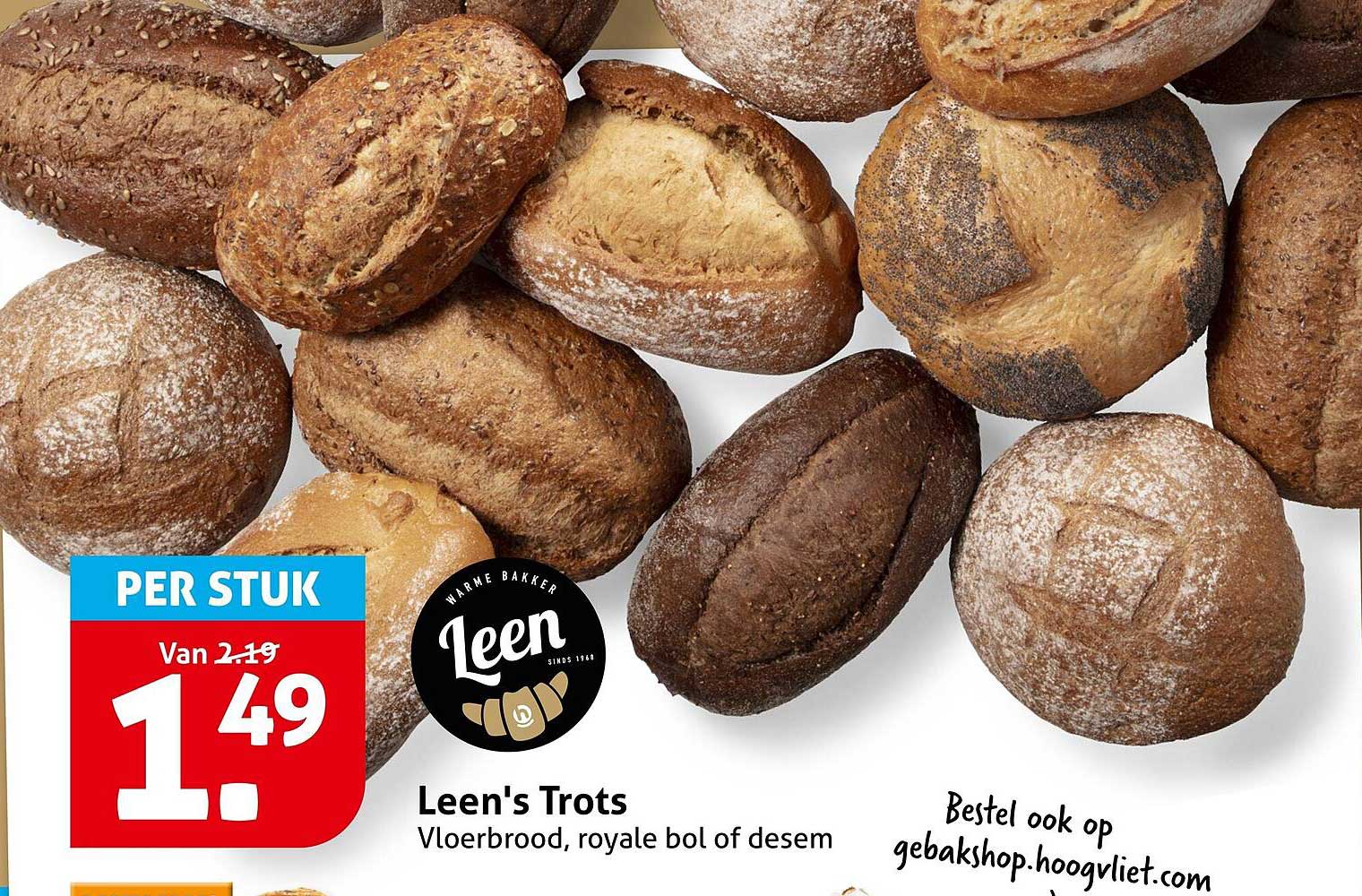 Leen's Trots Vloerbrood, royale bol of desem