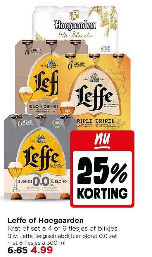 Leffe of Hoegaarden 25% korting