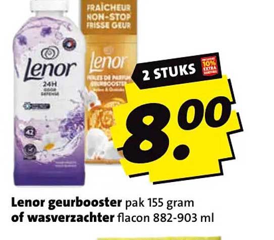 Lenor geurbooster pak 155 gram of wasverzachter flacon 882-903 ml