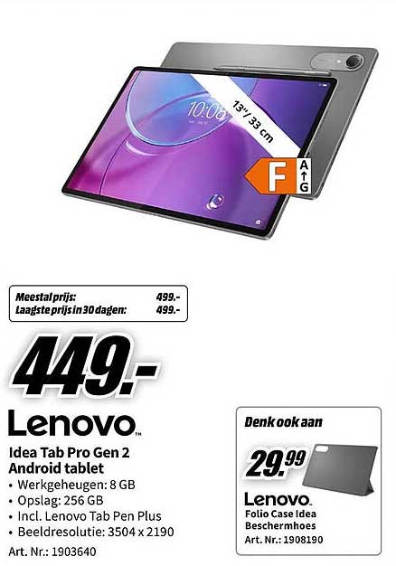 Lenovo Idea Tab Pro Gen 2 Android tablet