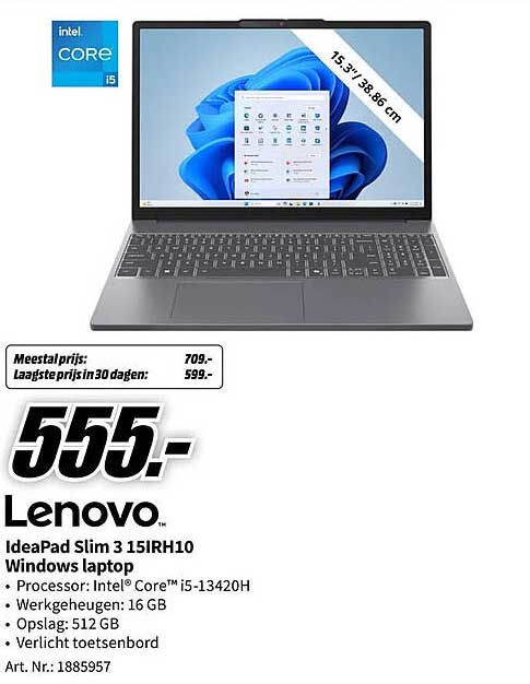 Lenovo IdeaPad Slim 3 15IRH10 Windows laptop