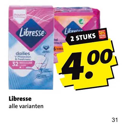 Libresse alle varianten 2 STUKS
