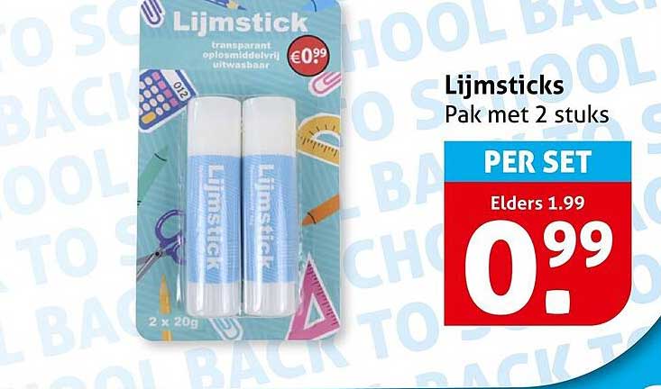 Lijmsticks Pak met 2 stuks PER SET