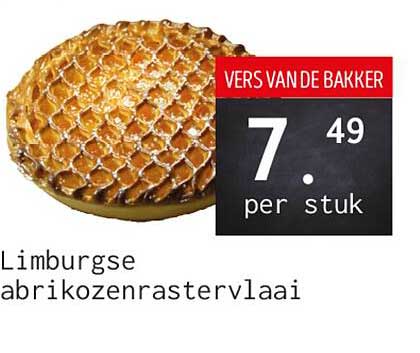 Limburgse abrikozenrastervlaai