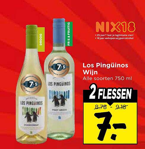 Los Pingüinos Wijn Alle soorten 750 ml 2 FLESSEN