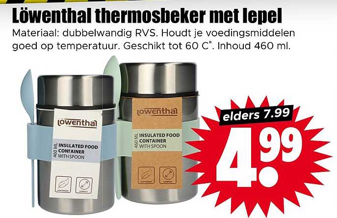 Löwenthal thermosbeker met lepel