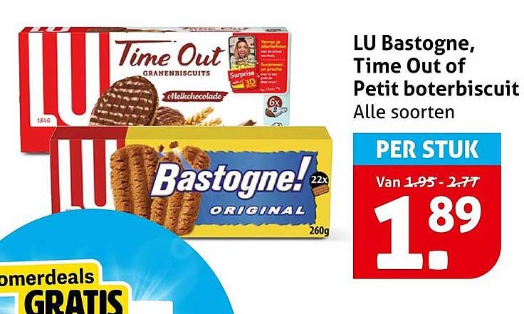LU Bastogne, Time Out of Petit boterbiscuit Alle soorten