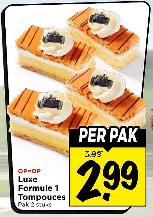 Luxe Formule 1 Tompouces Pak 2 stuks