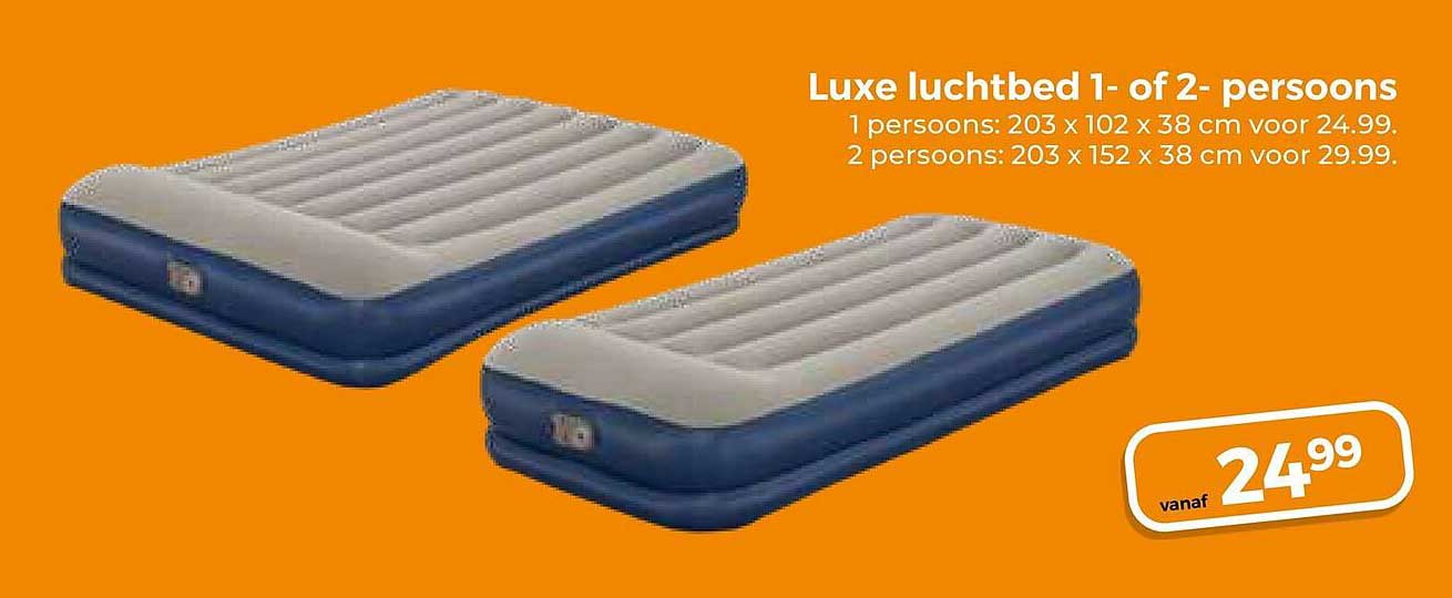 Luxe luchtbed 1- of 2-persoons