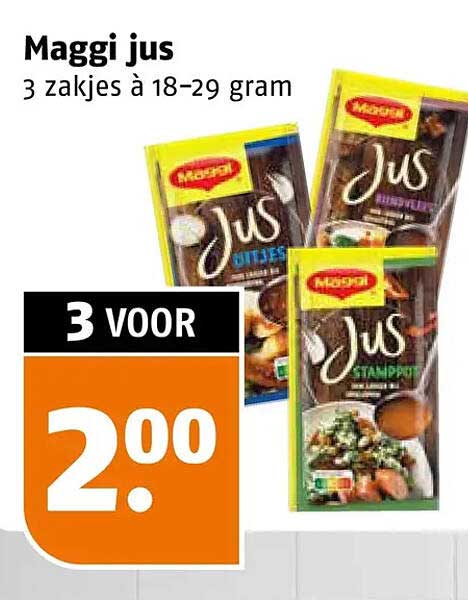 Maggi jus 3 zakjes à 18-29 gram