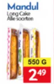 Mandul Long Cake alle soorten