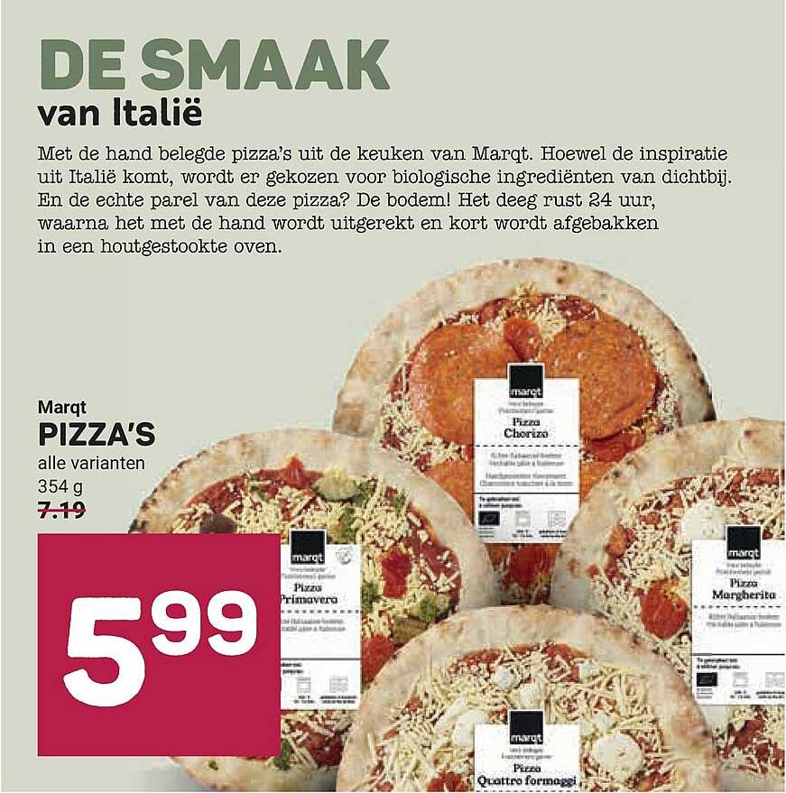 Marqt PIZZA'S alle varianten 354 g