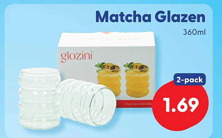 Matcha Glazen 360ml 2-pack