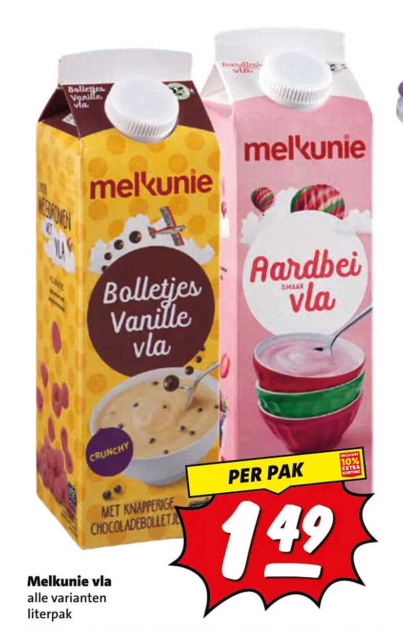 Melkunie vla alle varianten literpak