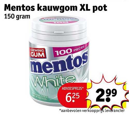 Mentos kauwgom XL pot 150 gram