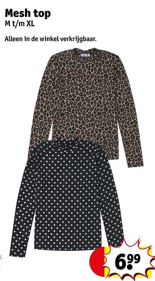 Mesh top M t/m XL Alleen in de winkel verkrijgbaar.