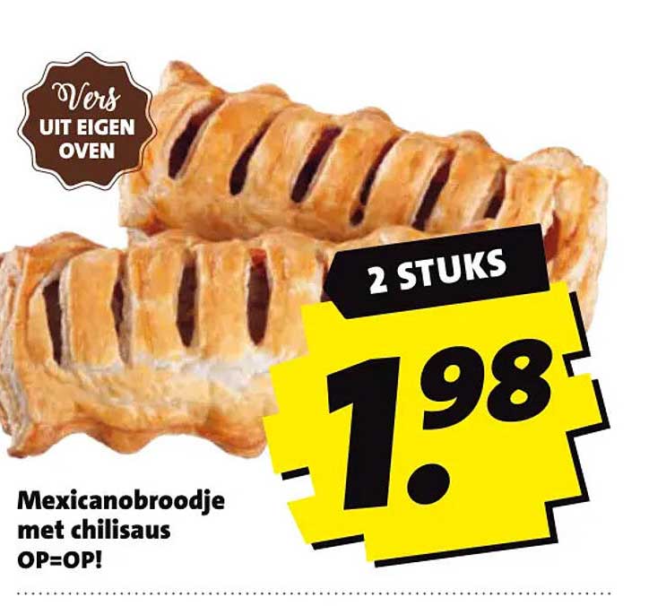 Mexicanobroodje met chilisaus OP=OP! 2 STUKS