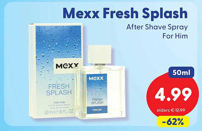 Mexx Fresh Splash After Shave Spray For Him 50ml