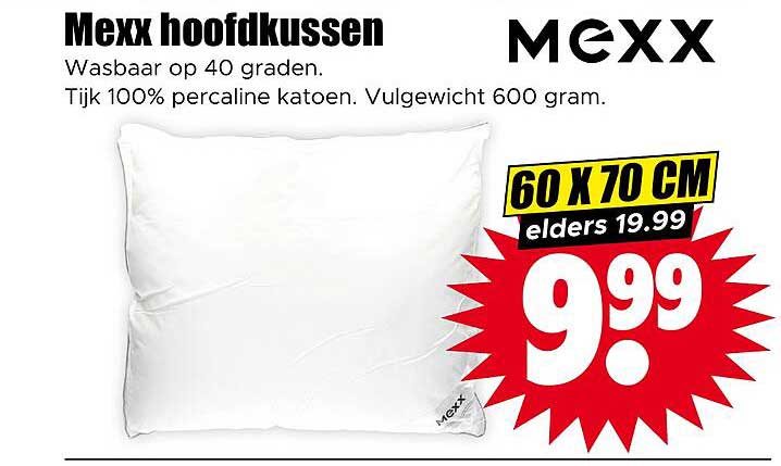 Mexx hoofdkussen 60 x 70 cm