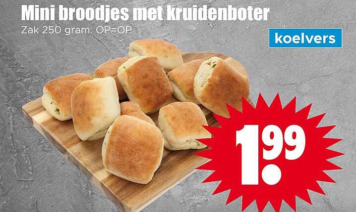 Mini broodjes met kruidenboter